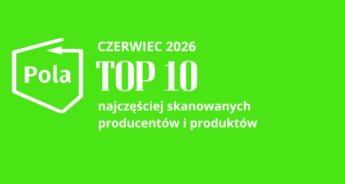 Top 10 najczęściej skanowanych producentów i produktów w aplikacji Pola w czerwcu!
