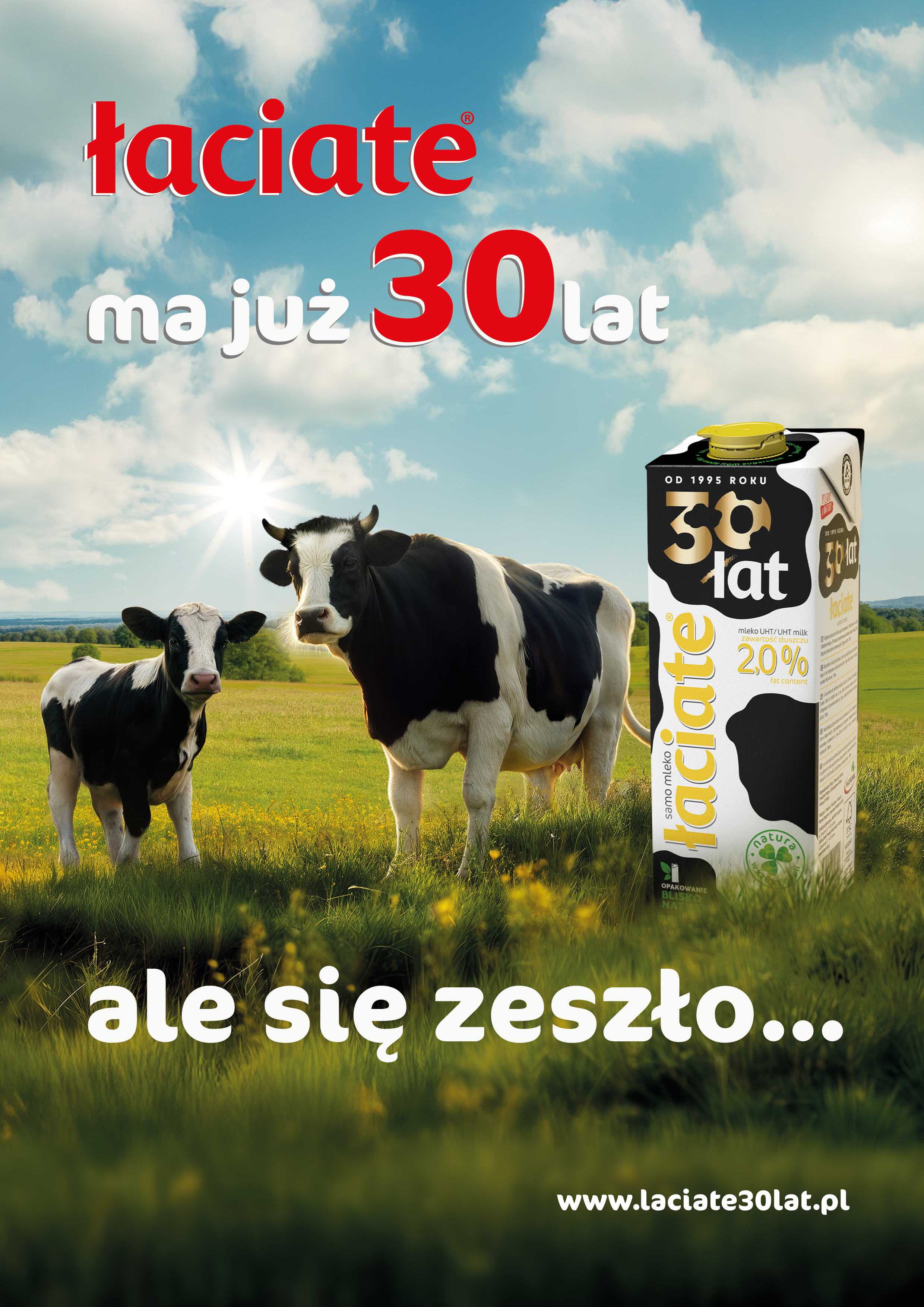 Wystartowała jubileuszowa kampania kultowego mleka. Łaciate obchodzi swoje 30-lecie