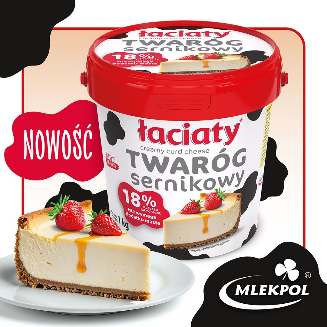 Twaróg sernikowy Łaciaty - Nowość od Mlekpolu