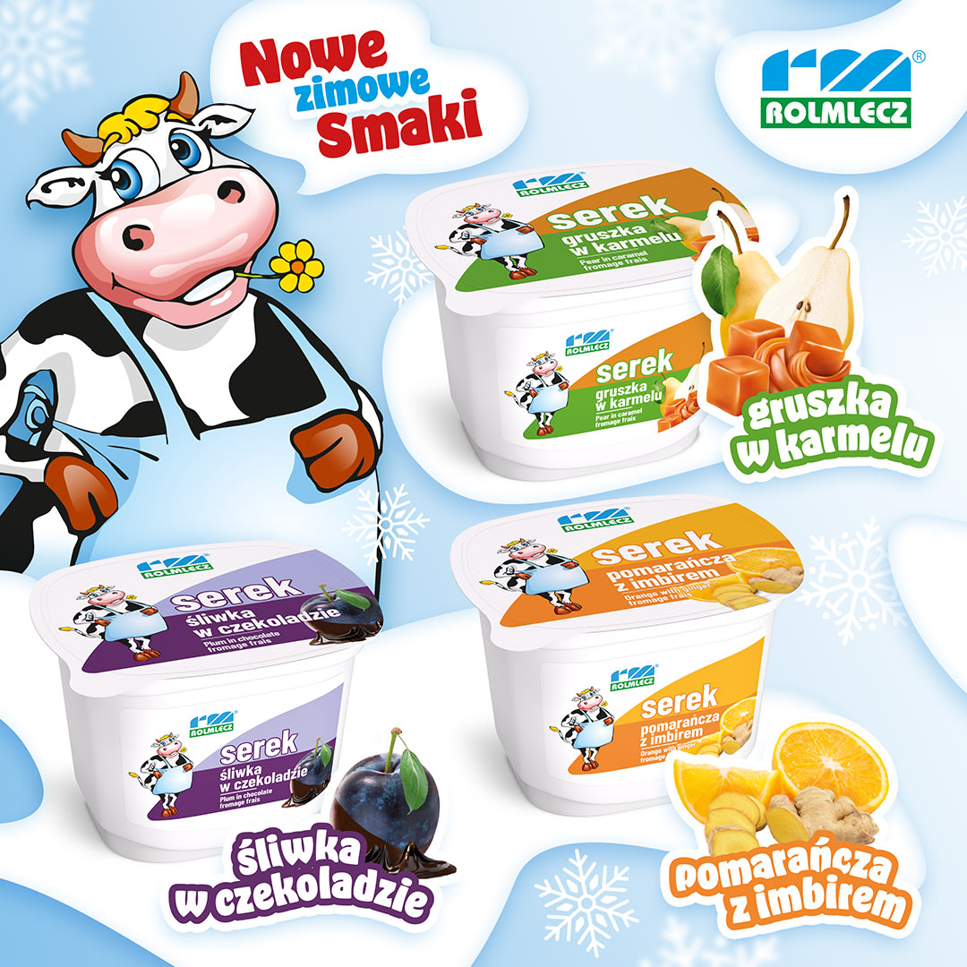 Mlekpol rozszerza ofertę o nowe smaki serka z krówką Rolmlecz - Nowość w ofercie Przyjaciela aplikacji Pola