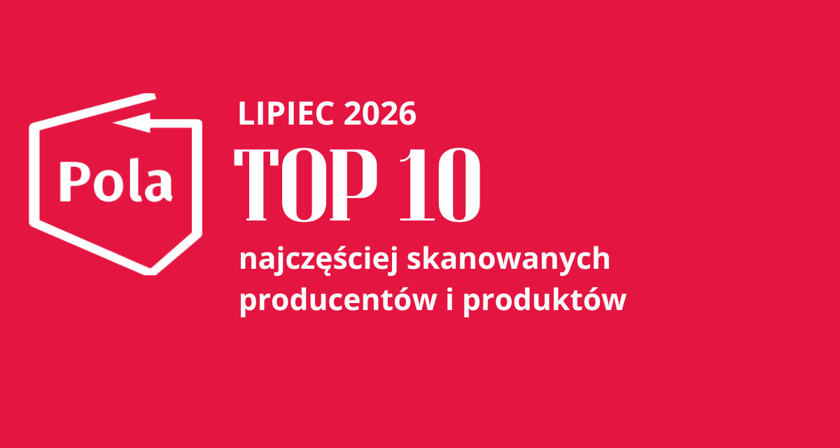 Top 10 najczęściej skanowanych producentów i produktów w aplikacji Pola w lipcu!