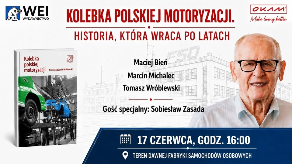 Zapraszamy na spotkanie poświęcone II wydaniu książki „Kolebka polskiej motoryzacji”!