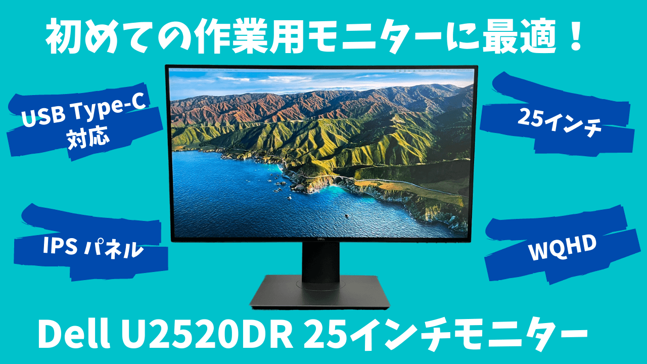 Dell U2520DR 25インチ QHD HDR USB-Cモニター - デスクトップ型PC