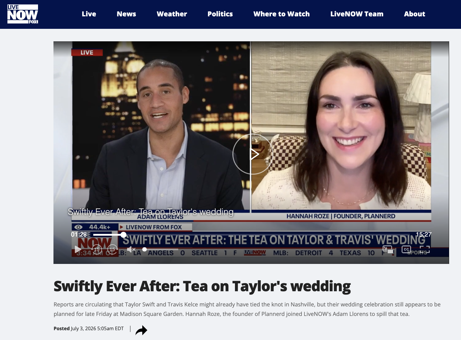 Swiftly Ever After: Tea on Taylor's wedding