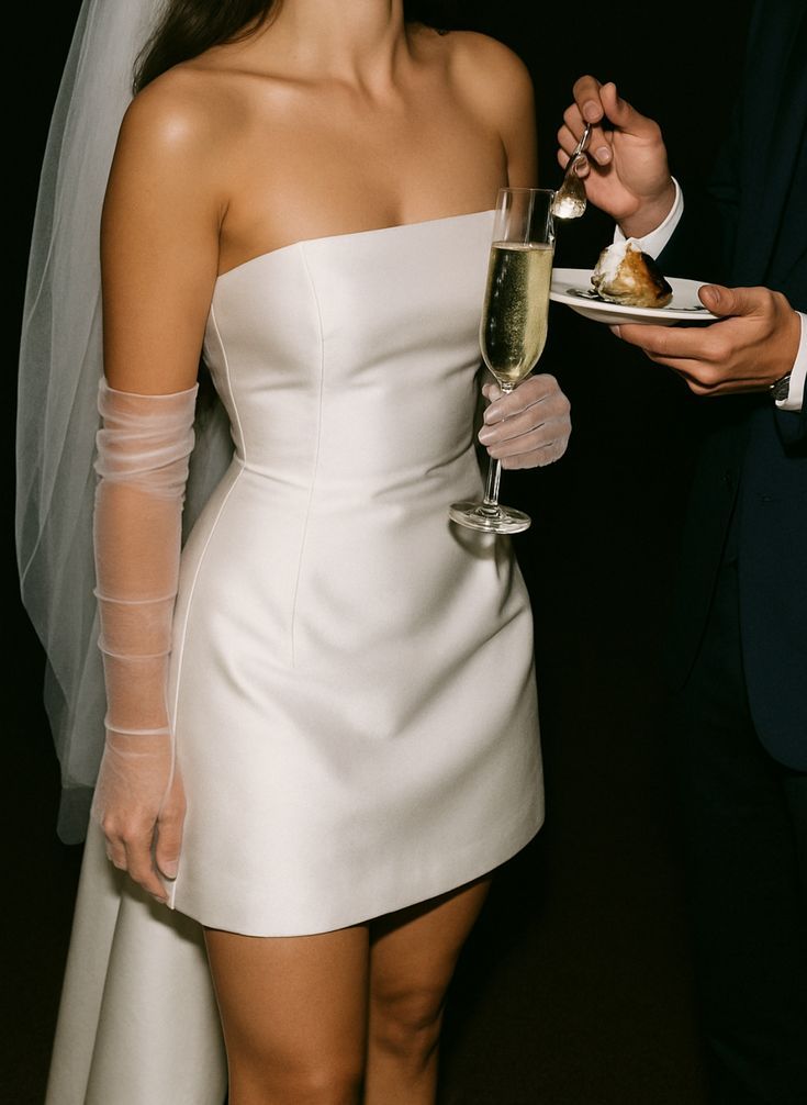 Mini dress and champagne