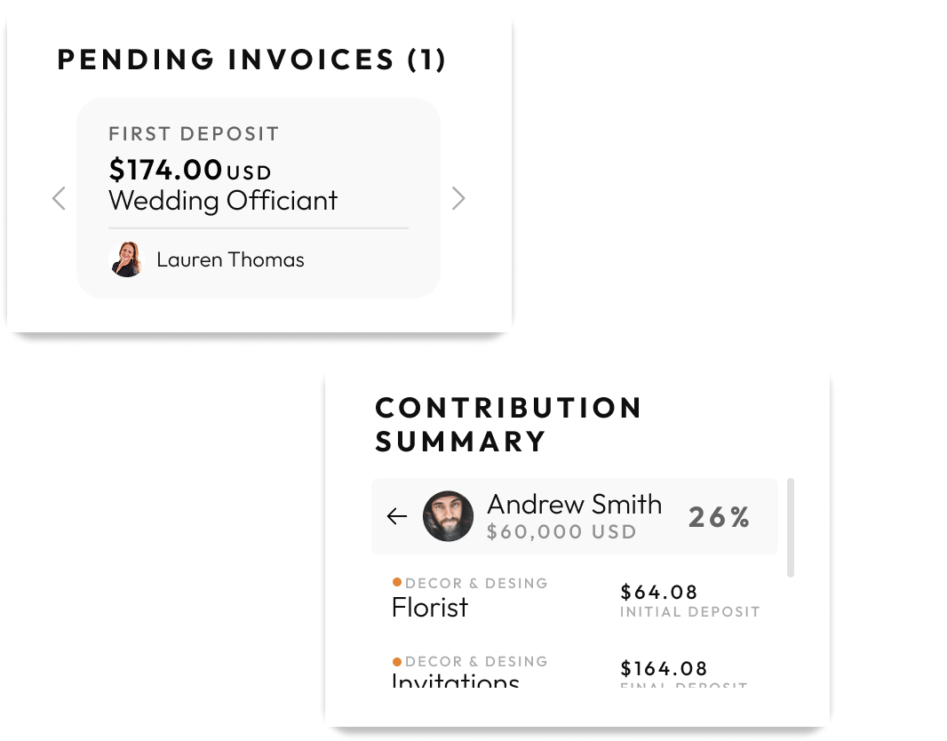 Never miss a payment or lose track of who paid what