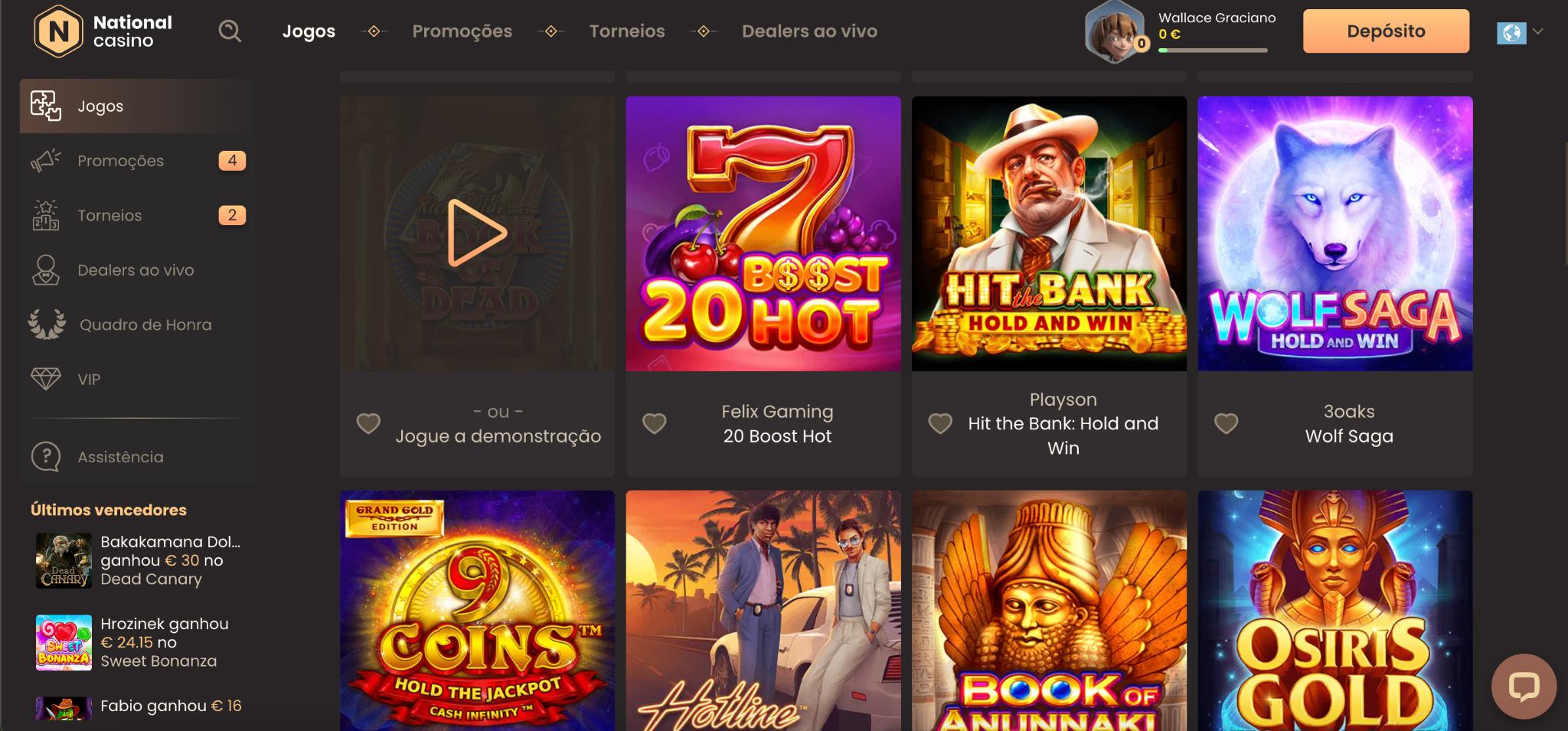 National Casino Top Games