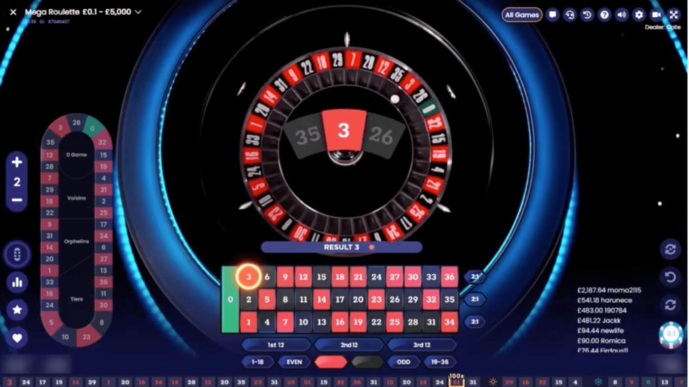 Mega Roulette screenshot