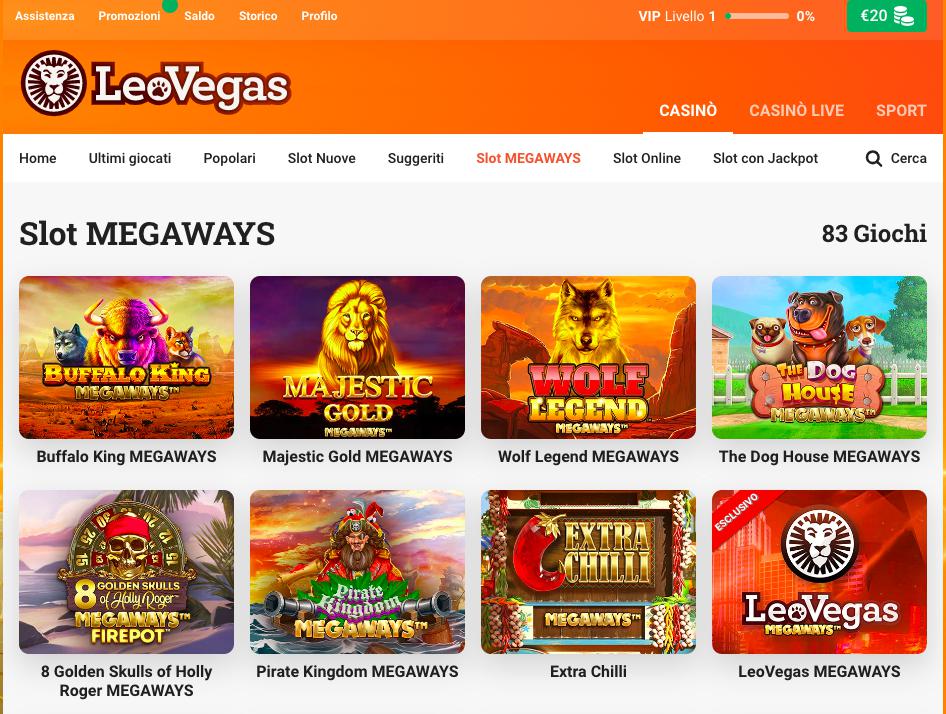 Leo Vegas Giochi