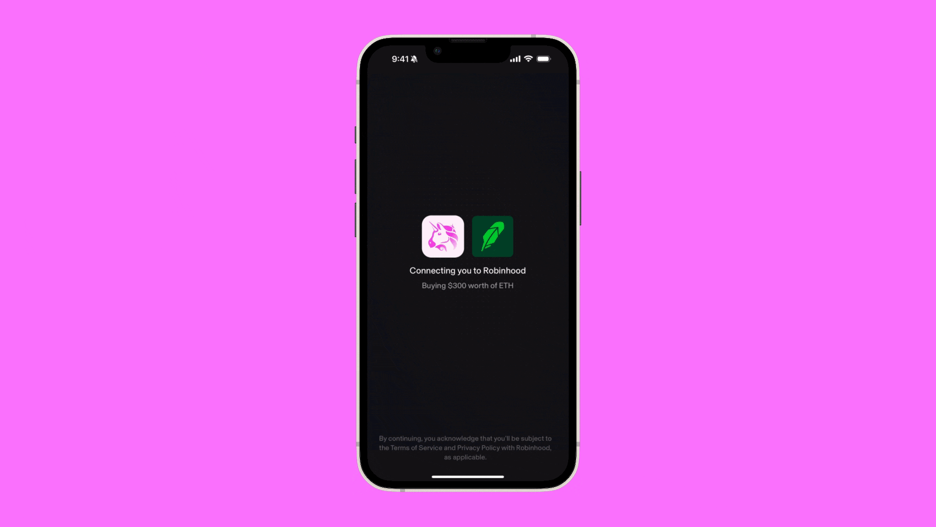 Buy Crypto Using Robinhood Connect on the Uniswap Mobile App