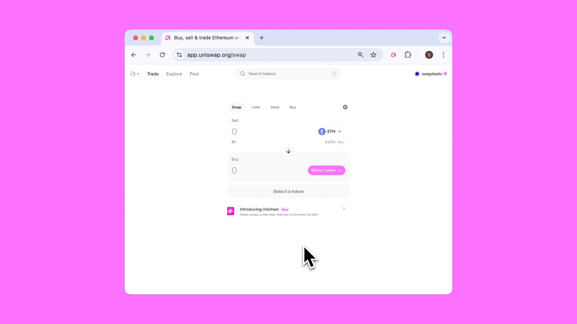 How to Swap Crypto - Step 2 - Select Import Token