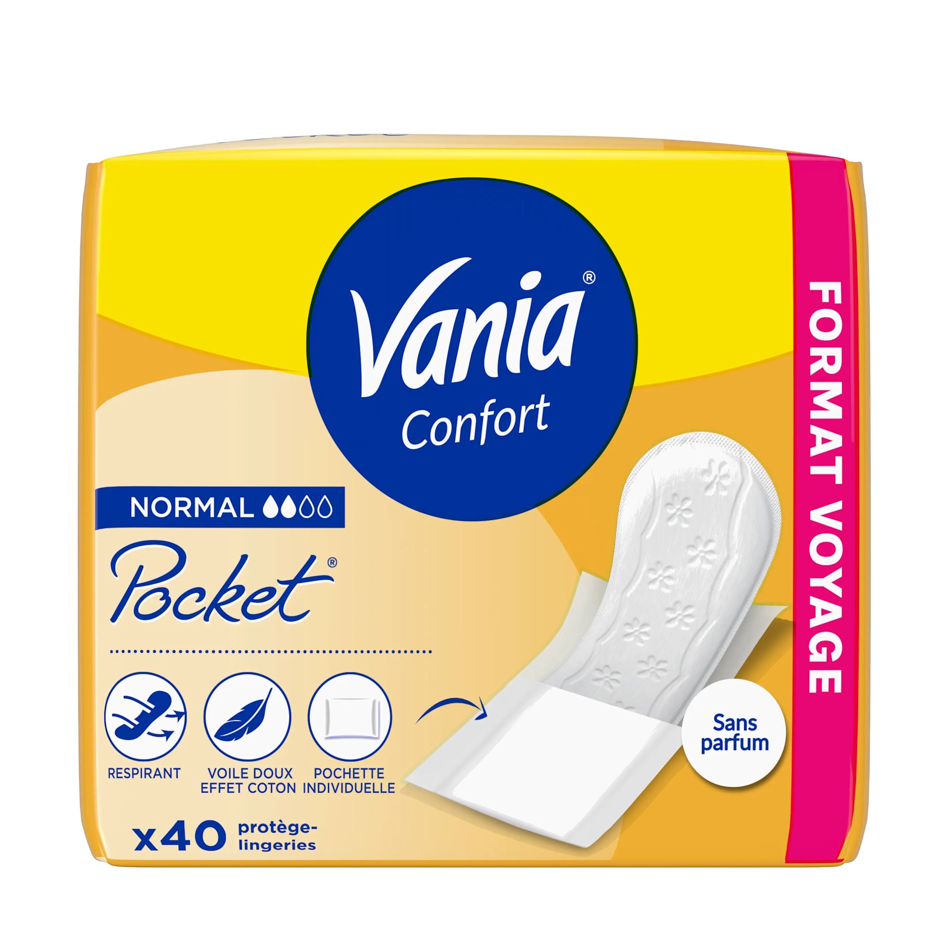 VANIA® Confort Pocket Normal Sans Parfum