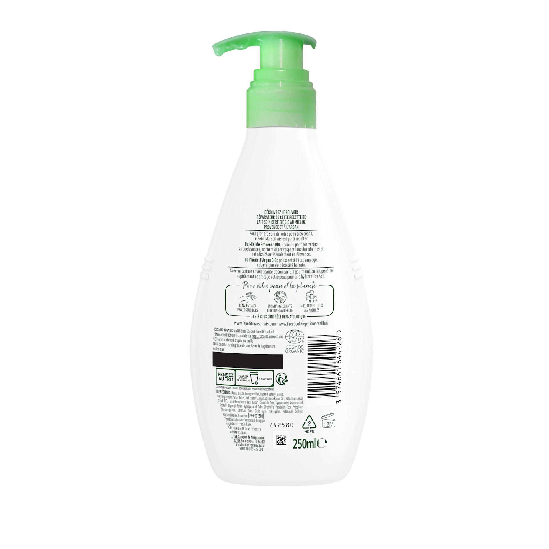 LPM EMEA 3574661644226 2949004 BODYCARE LAIT BIO NOURRISSANT MIEL ARGAN 250ML 005 (1)-1-