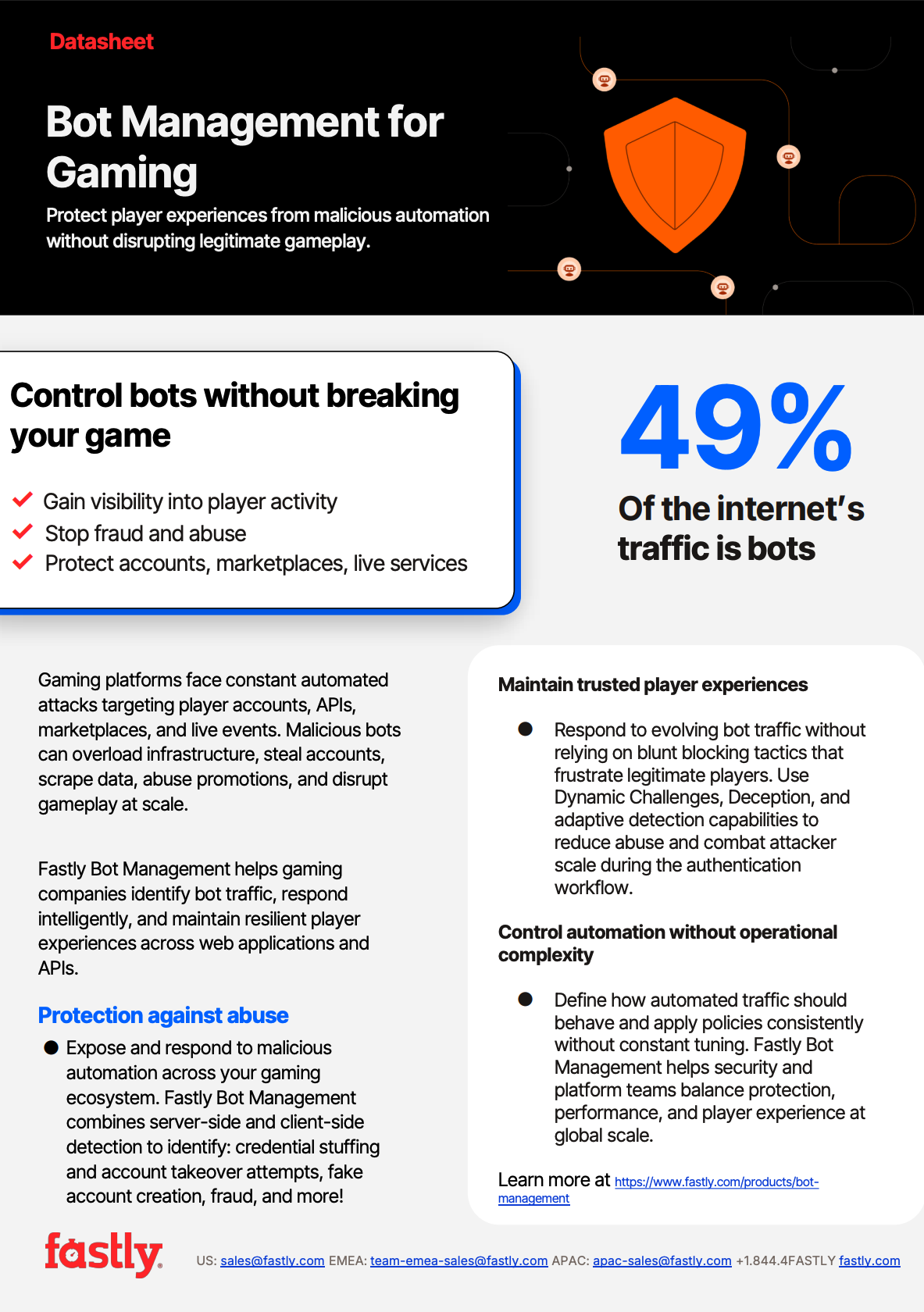 Bot Management for Gaming Datasheet | Image