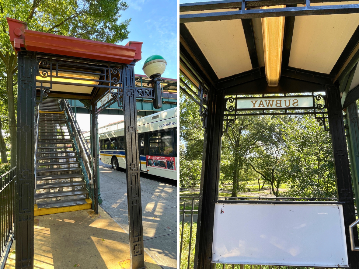 The station entrance/exit (MTA Away)