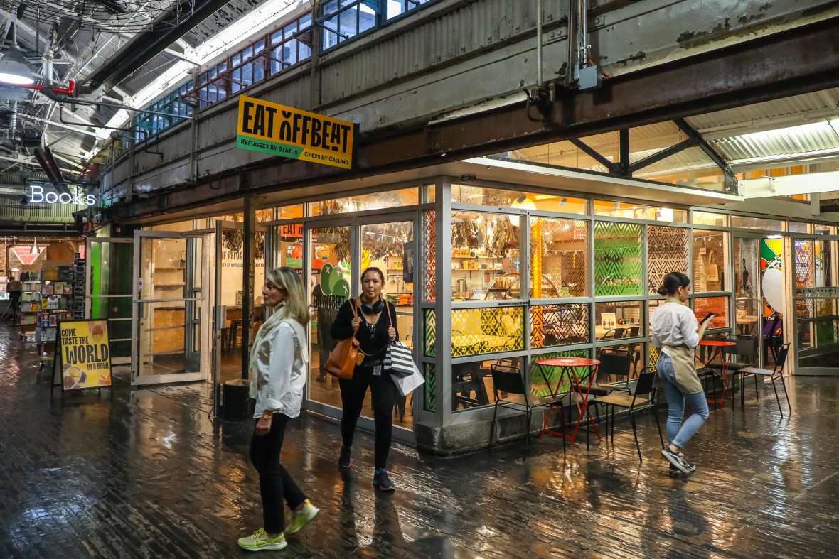 Eat Offbeat, run by immigrants and refugees, at Chelsea Market 