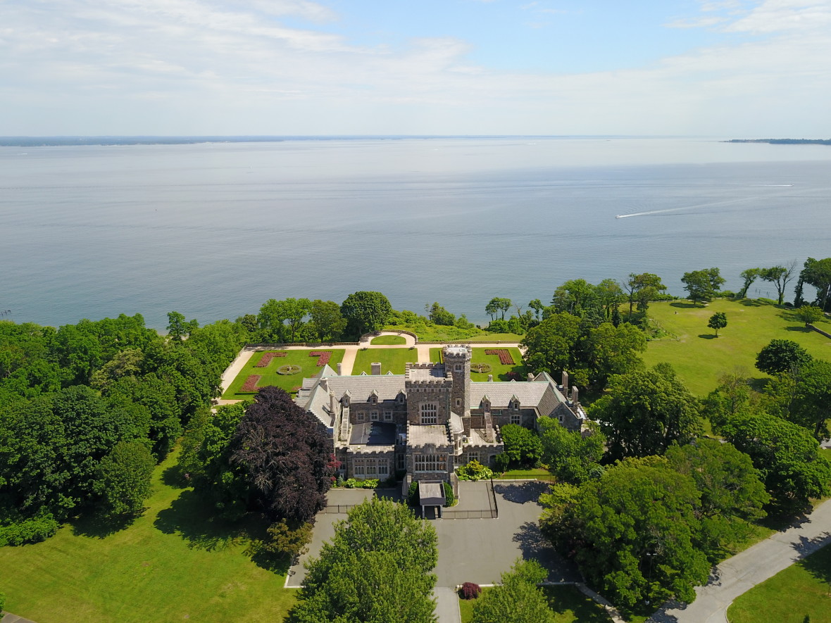 Aerial View of Hempstead House at Sands Point Preserve