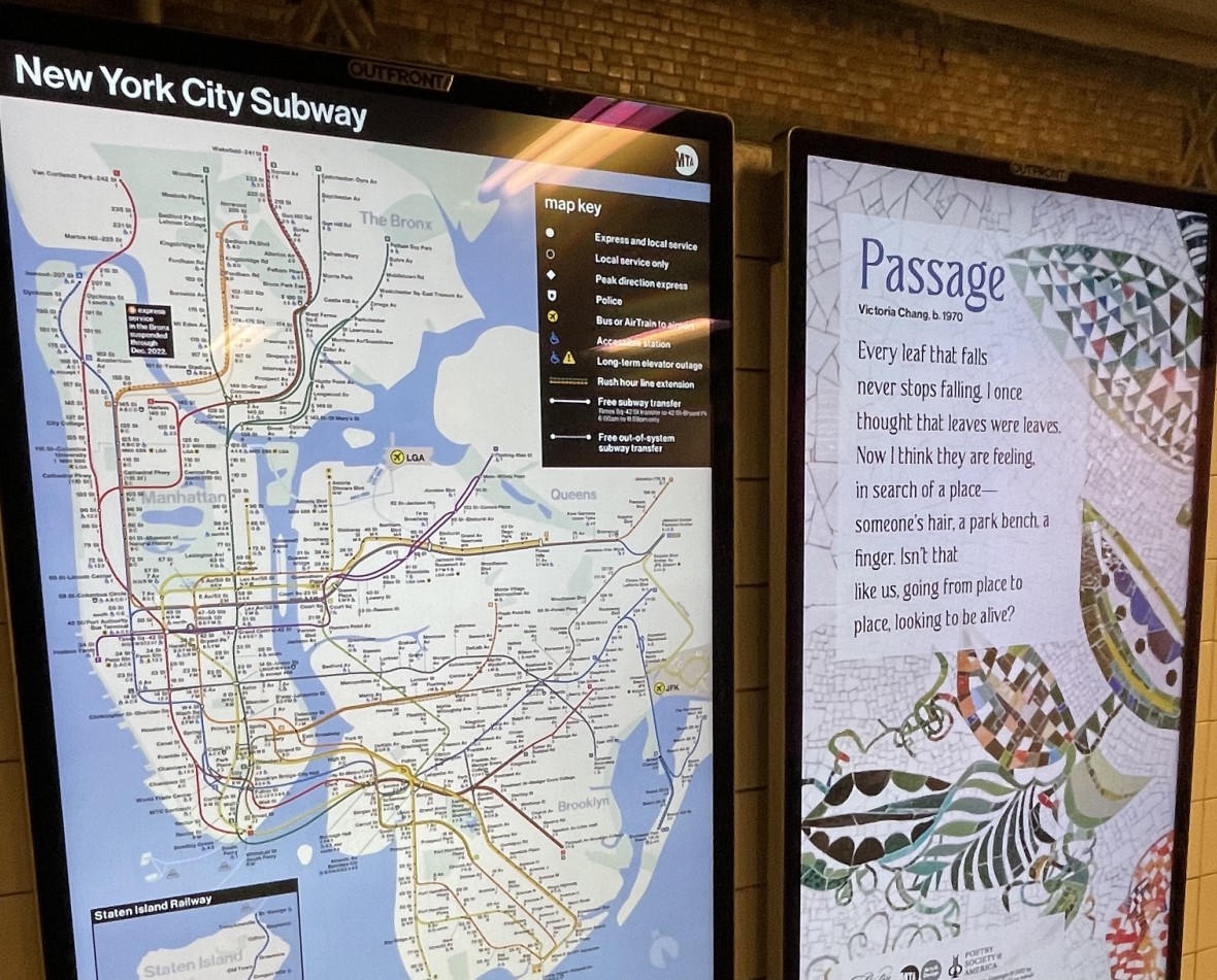 Subway map and Poetry in Motion