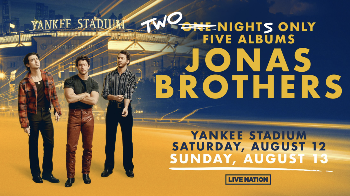 Jonas brothers august 12 and 13 2023 yankee stadium bronx ny tour