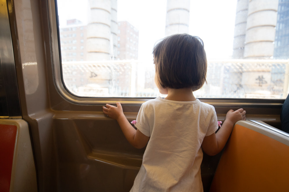 Child on subway