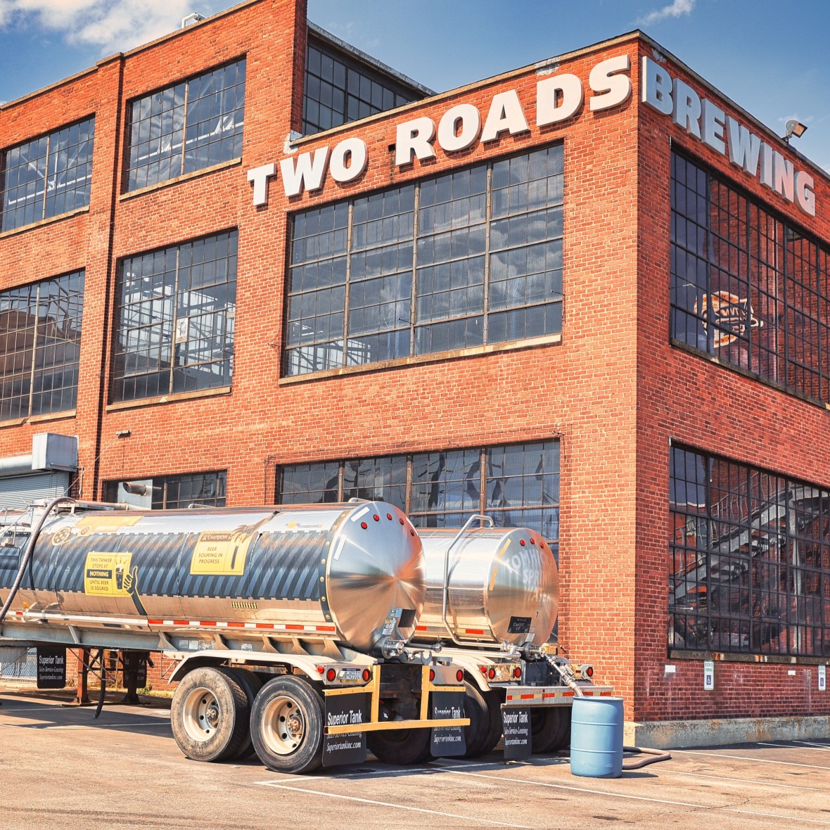 Exterior of Two Roads Brewing in Stratford