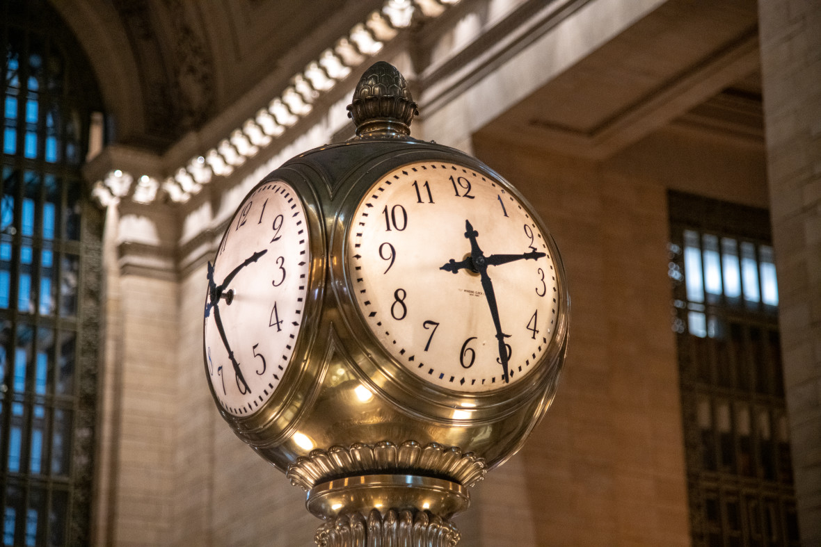 The acorn on top of the Grand Central clock