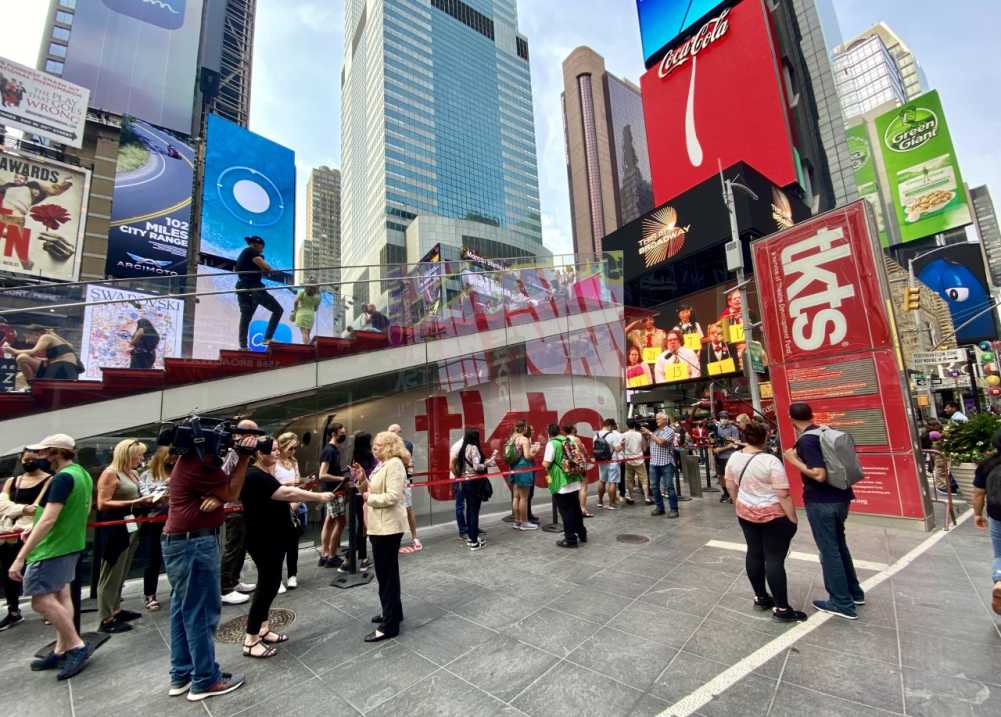 Broadway's Opening Day festivities at the TKTS Booth in Times Square