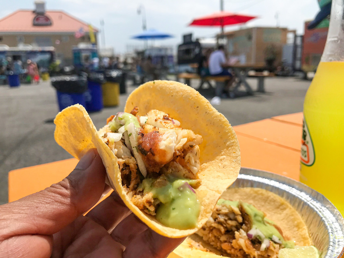 Fish taco from Taco Tuesdays food truck in Long Beach
