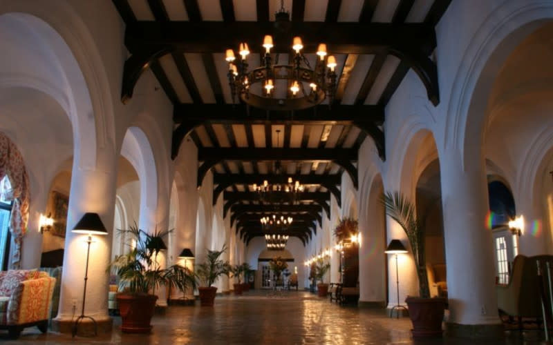 Grand lobby of Montauk Manor