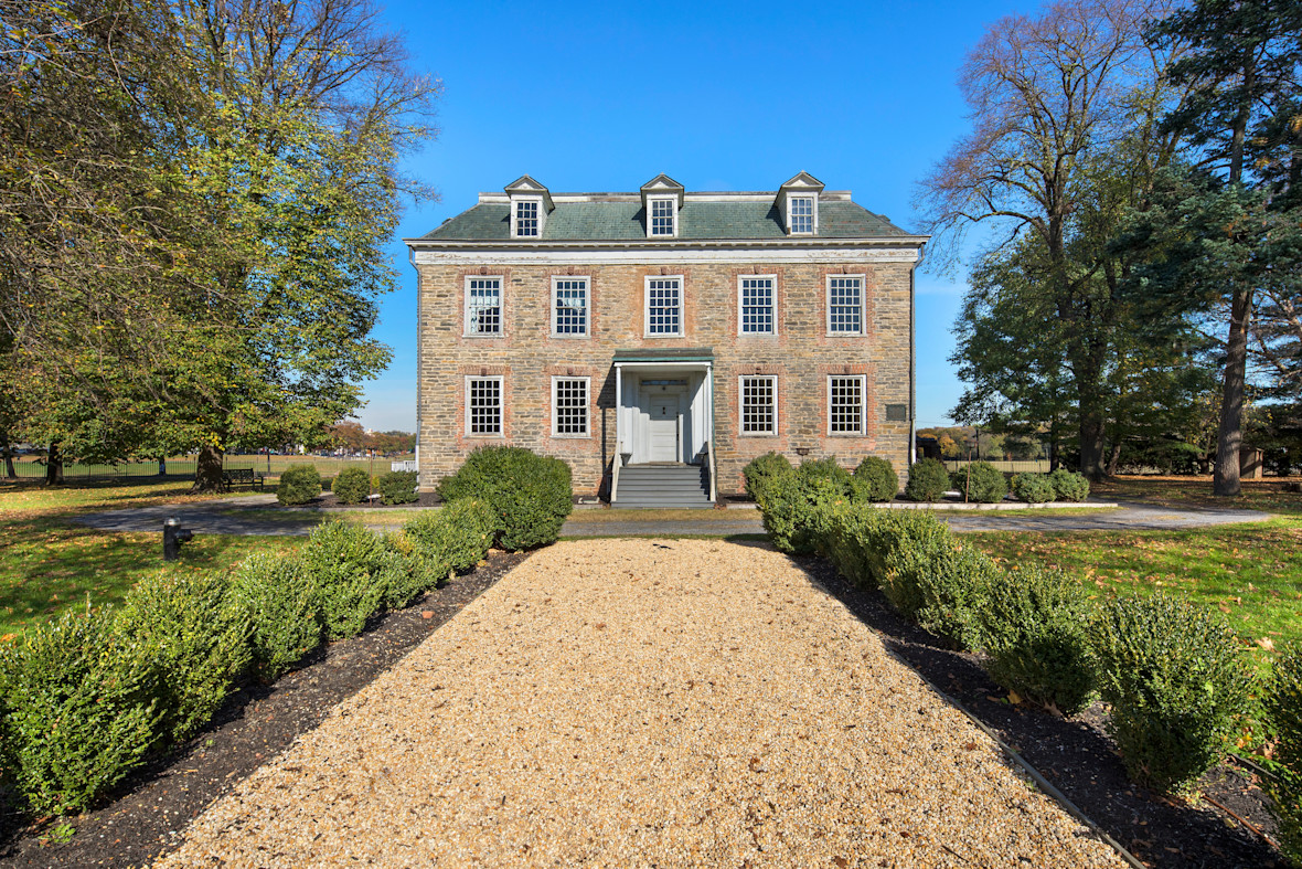 Facade and front walkway of Van Cortlandt House Museum