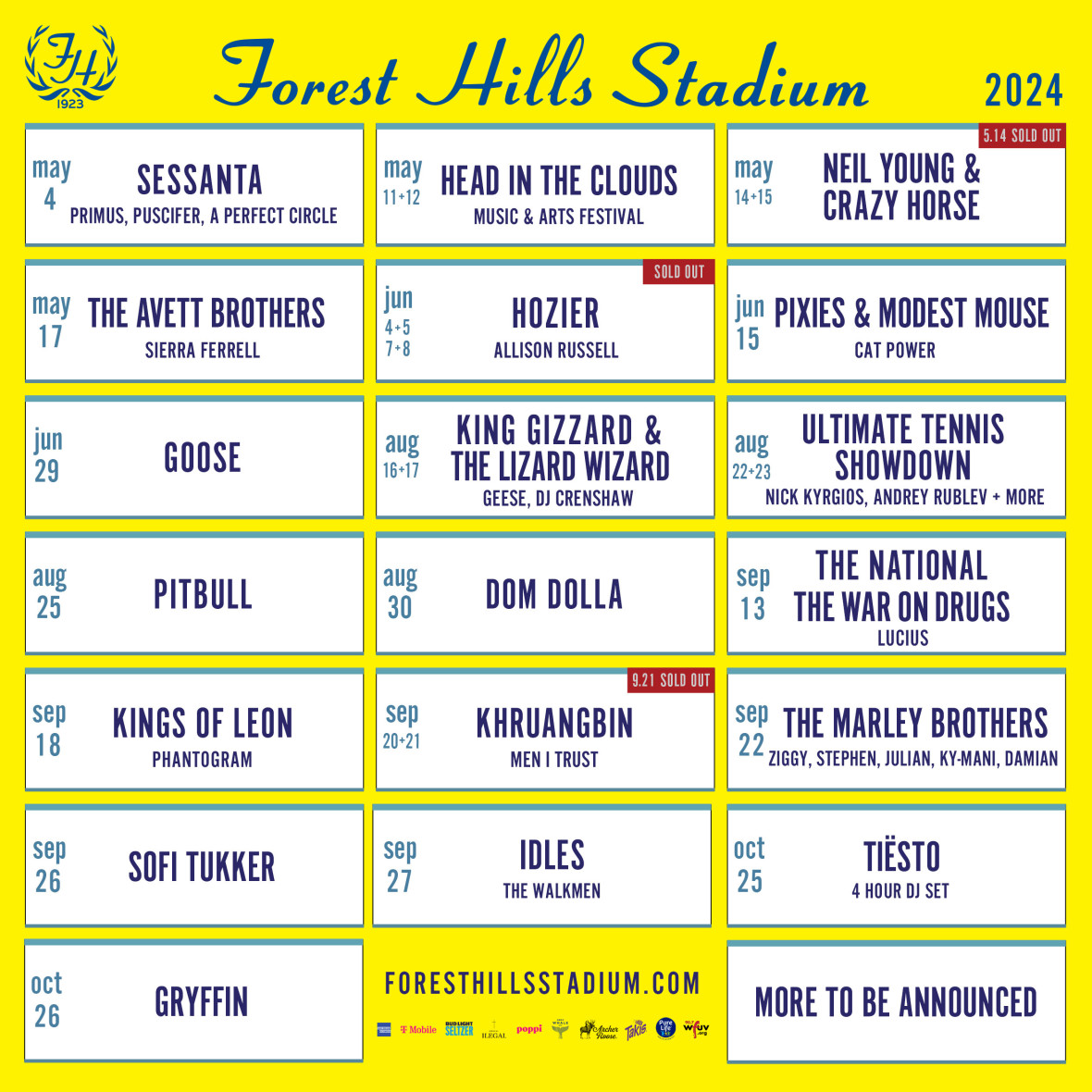 Forest Hills 2024 lineup