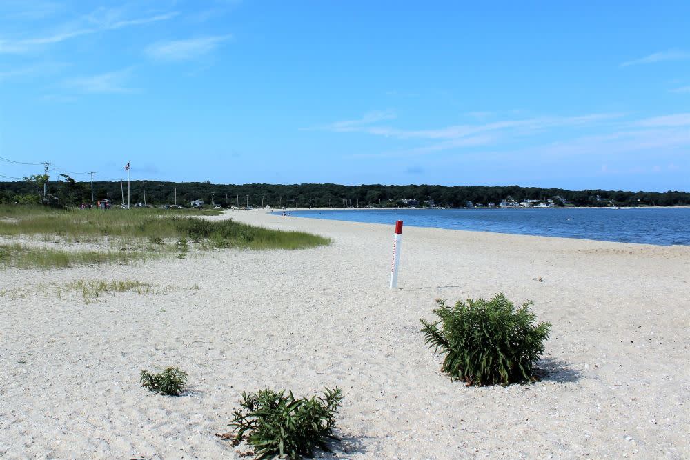 White sand at Foster Memorial Beach in Sag Harbor