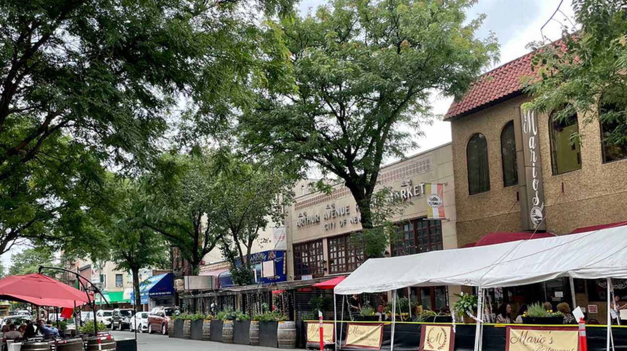 View down Arthur Avenue