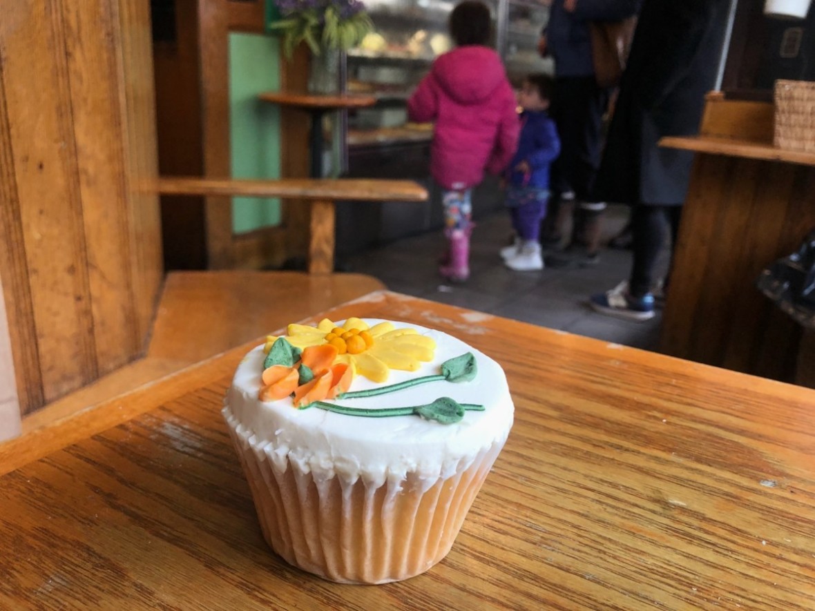 Lemon cupcake from Ladybird Bakery in Park Slope, Brooklyn