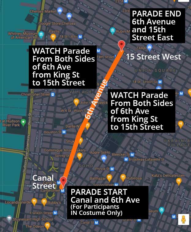 NYC-Village-Halloween-Parade-Route