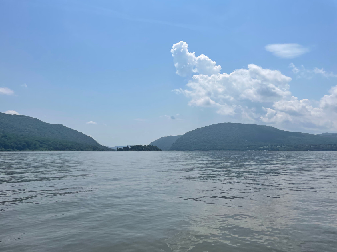 On the Hudson River with Pollepel Island in the background