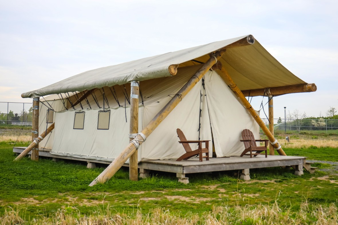 Glamping tent at Collective Retreats