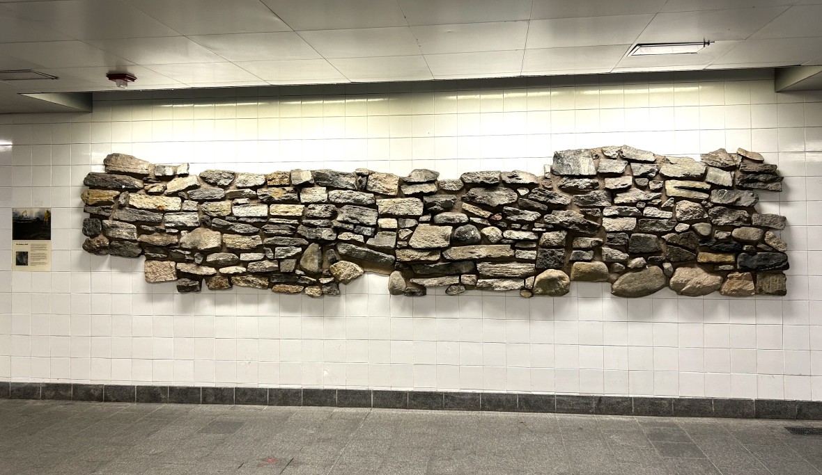 South Ferry station Battery wall