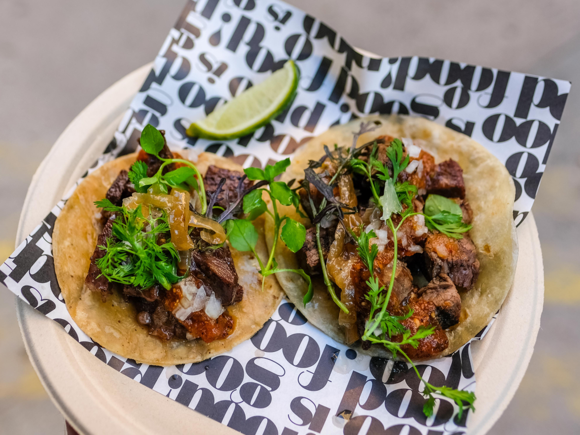 Tongue 'n Cheek and Army of Meat tacos, from Ploo at Olly Olly 