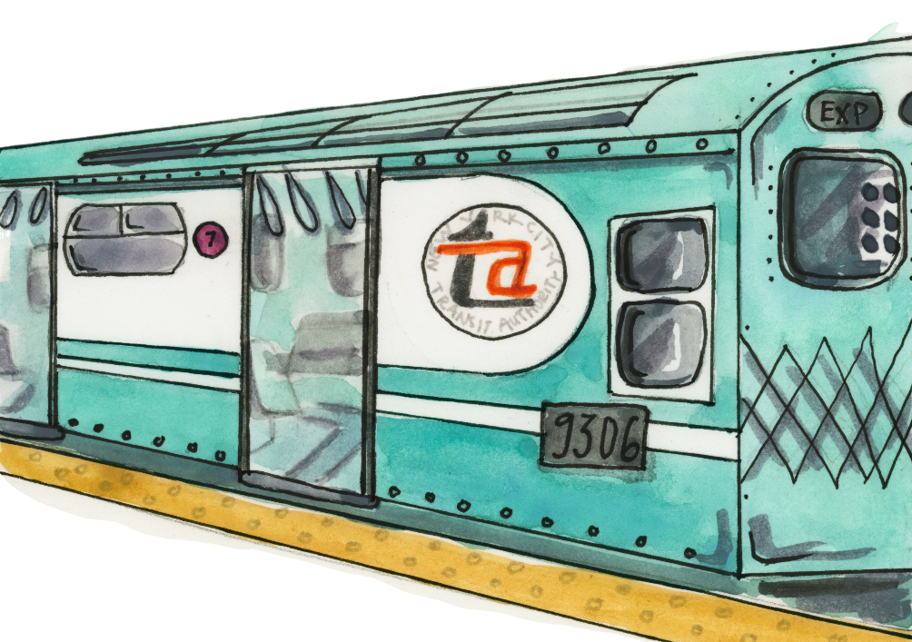 subway car drawing