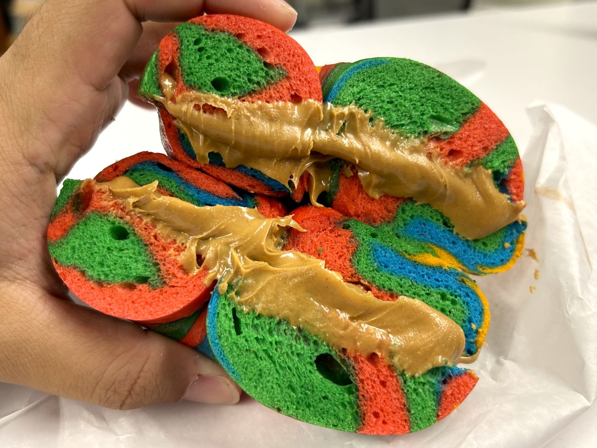 Liberty Bagels rainbow bagel