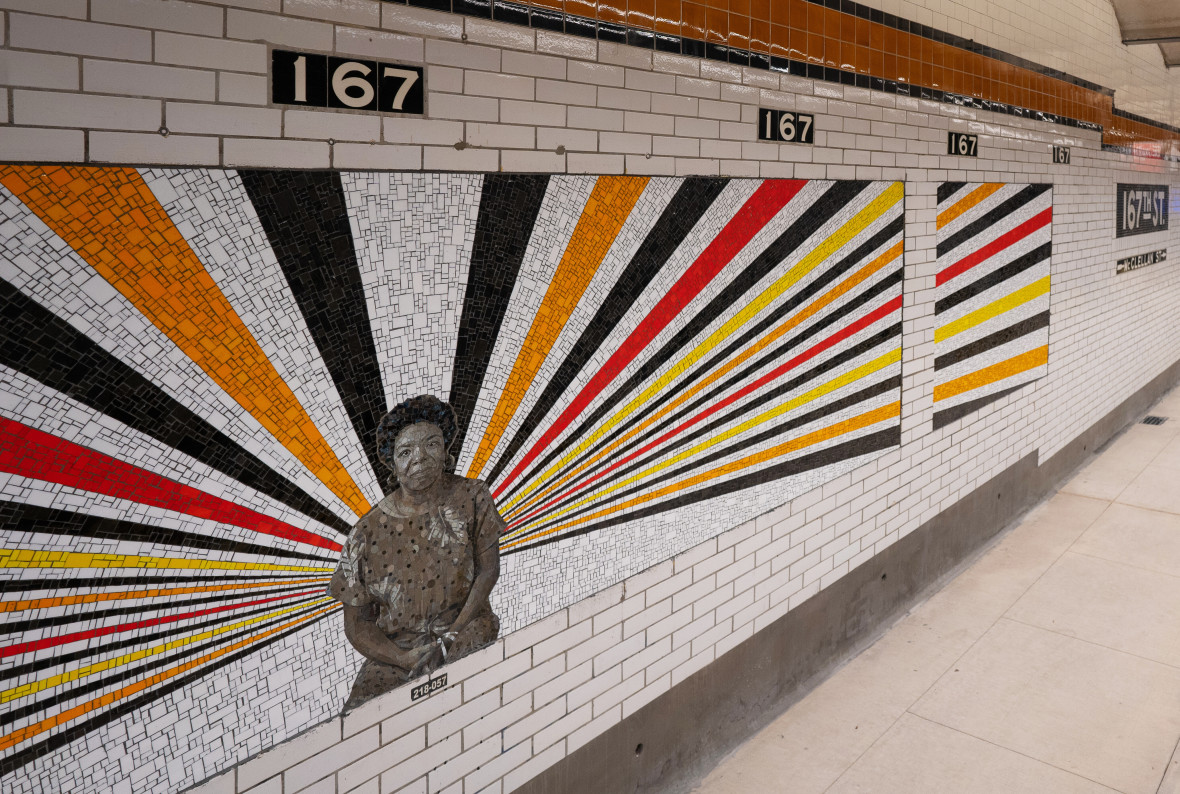 167th Street subway station Maya Angelou