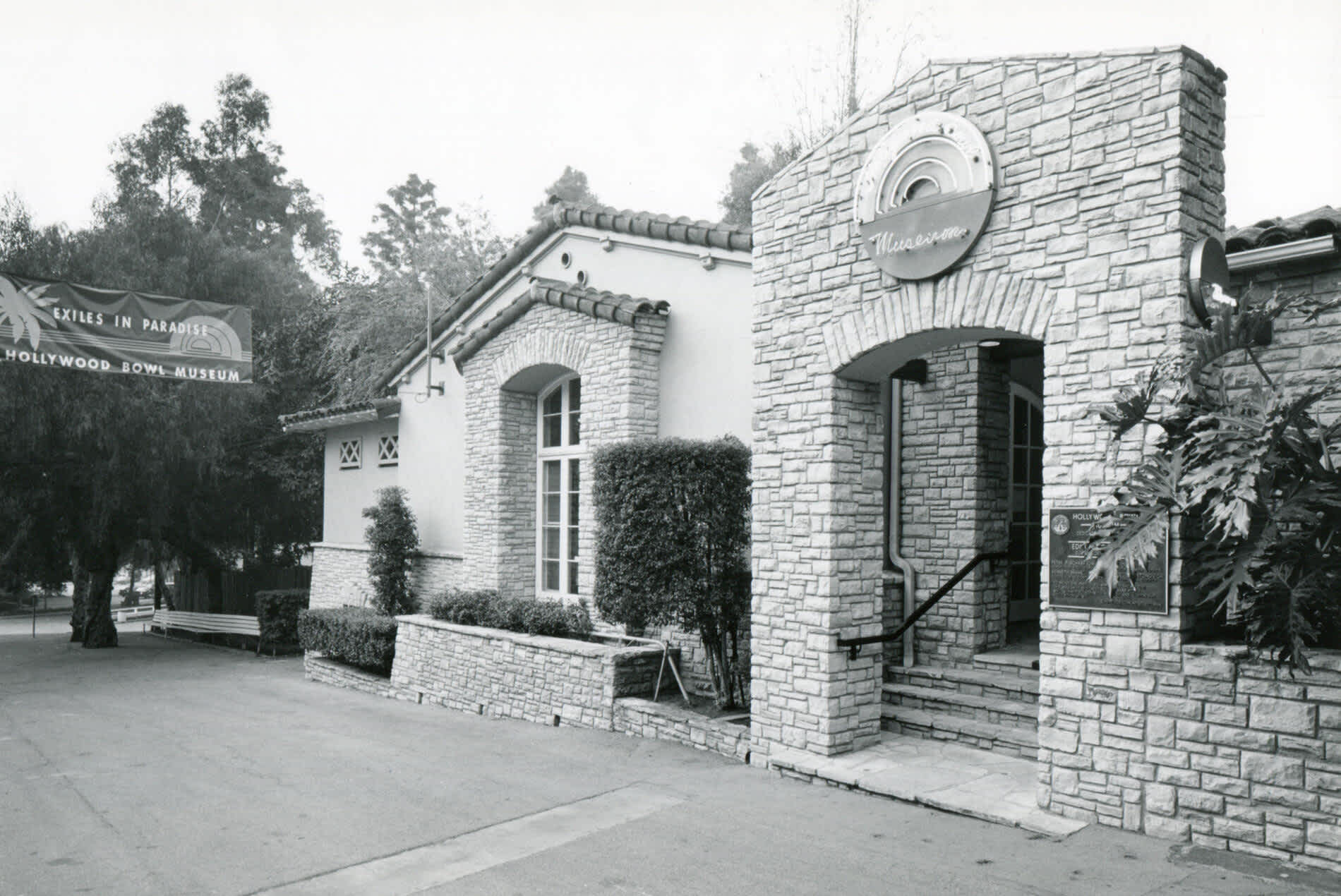 Exterior of the Hollywood Bowl Museum soon after its remodel of the former Tea Room in 1991.