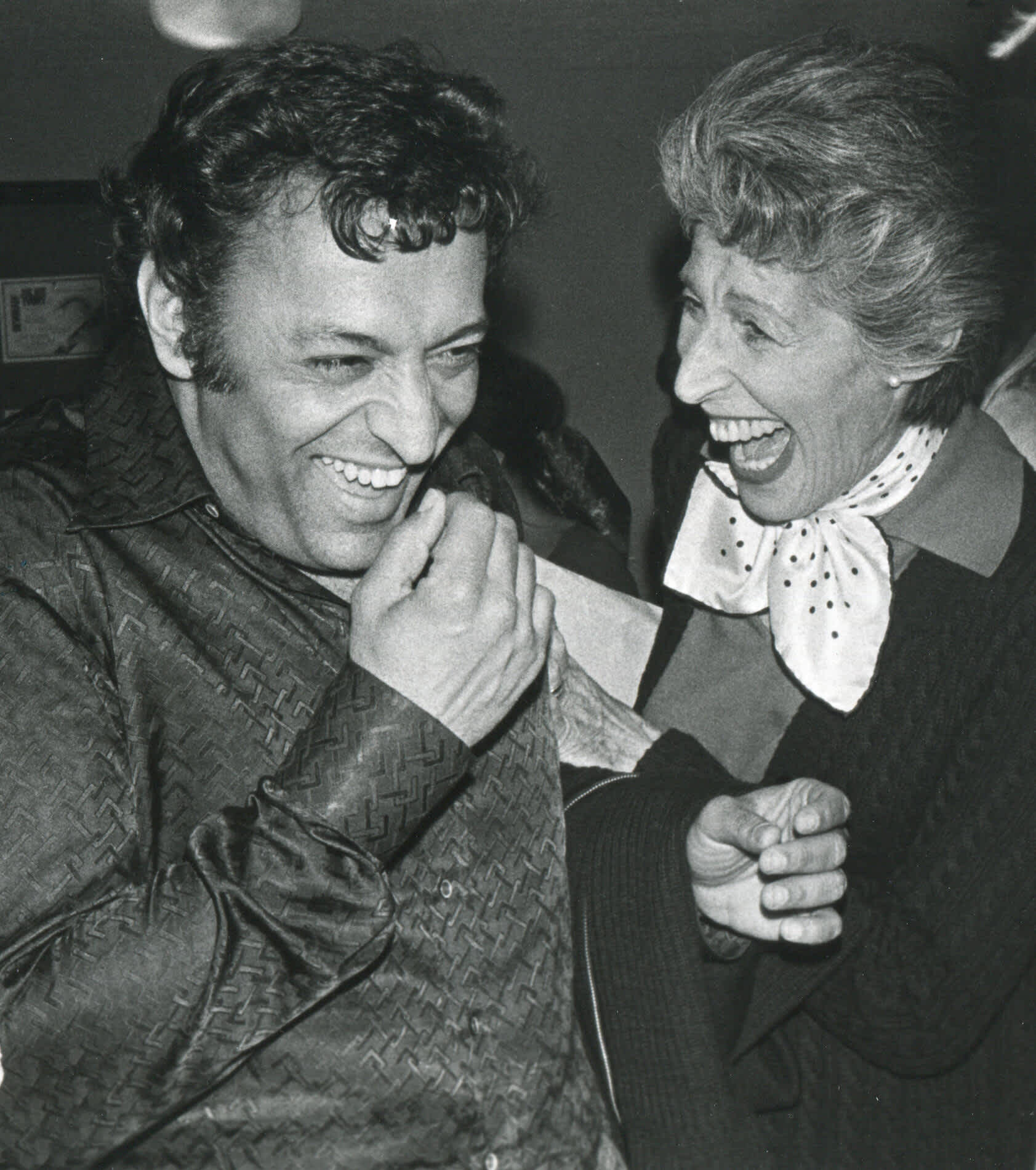  Olive Behrendt, chair of the Philharmonic Board, 1976-1977 with Zubin Mehta.