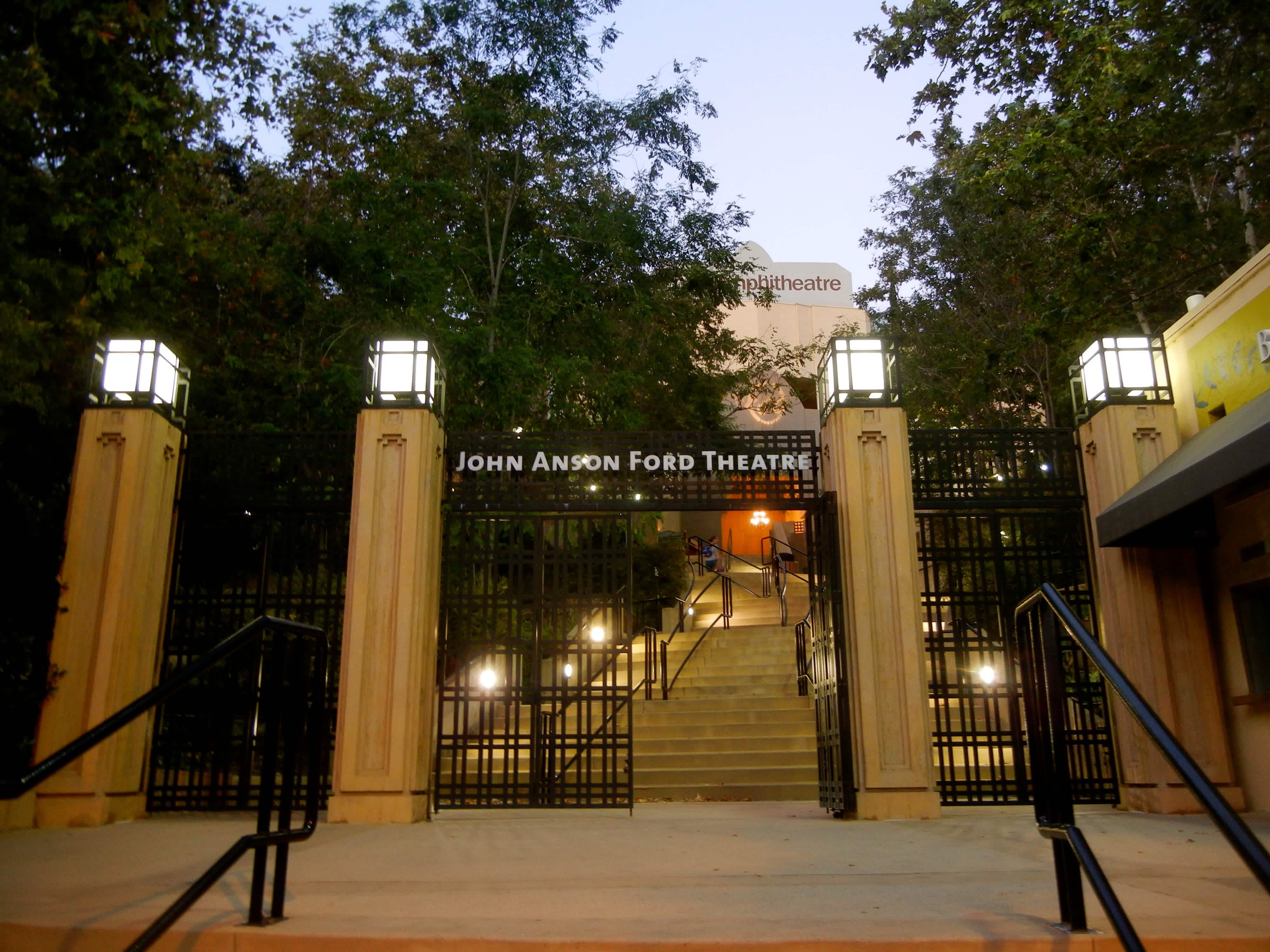 Entrance to the John Anson Ford Theatre, across Highland Avenue from the Hollywood Bowl