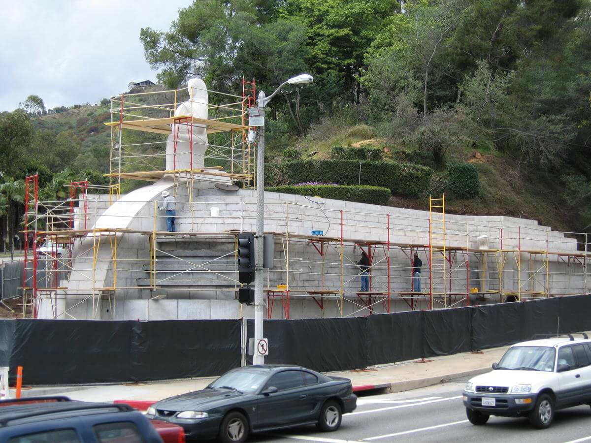 Muse of Music fountain complex during reconstruction and restoration, 2006