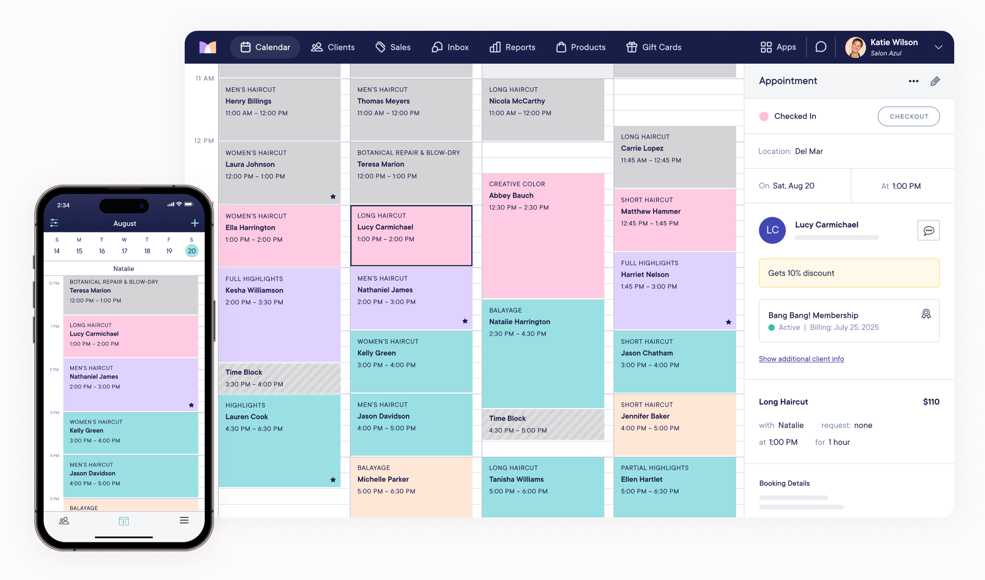 Booth renter salon and spa booking software
