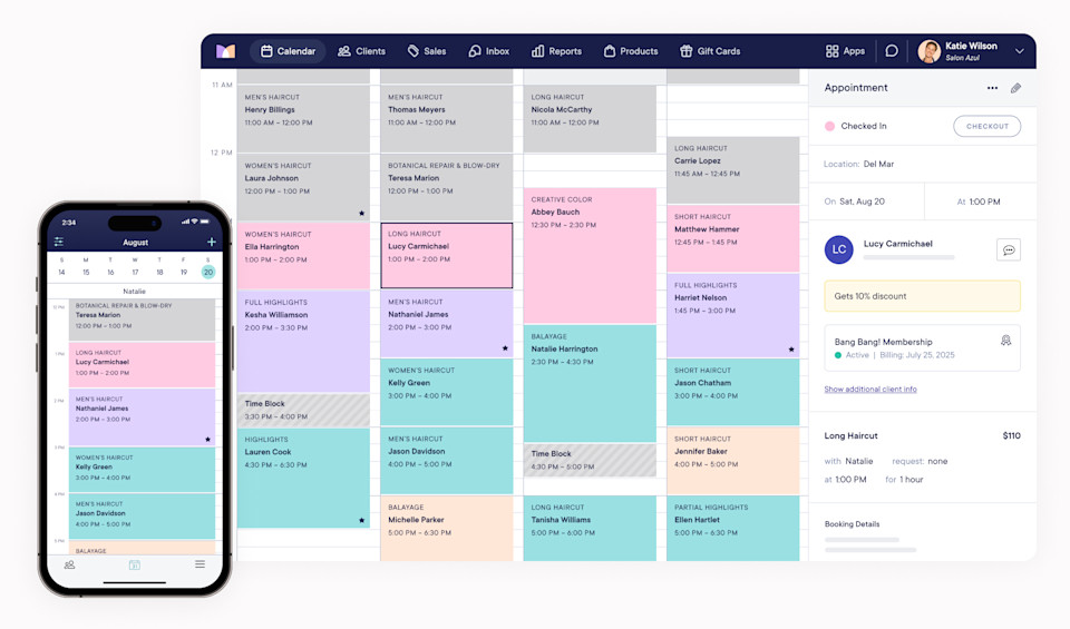 Booth renter salon and spa booking software