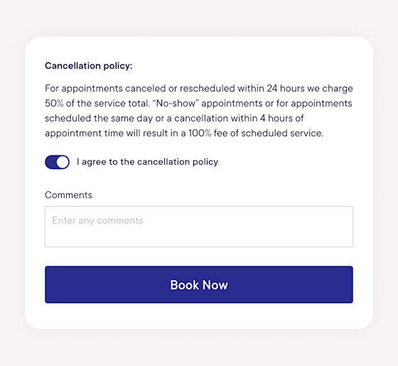 Require acceptance of your cancellation policy