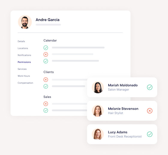 Booth renter staff management